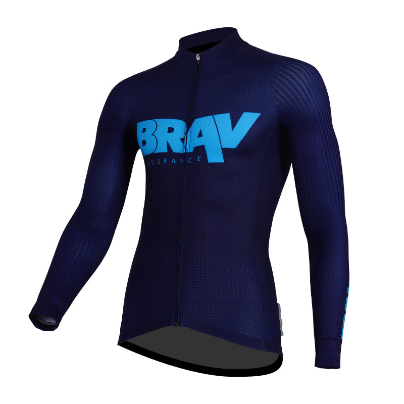 BRAV Long Sleeved Men's Cycle Jersey (Etoirir Blue)