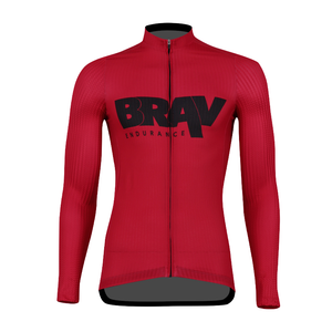 BRAV Long Sleeved Men's Cycle Jersey (Tatsuya Red)