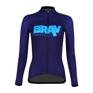 BRAV Long Sleeved Women's Cycle Jersey (Etoirir Blue)