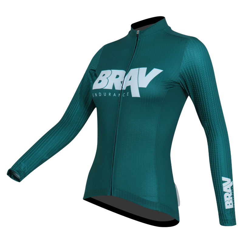 BRAV Long Sleeved Women's Cycle Jersey (Apalala Green)