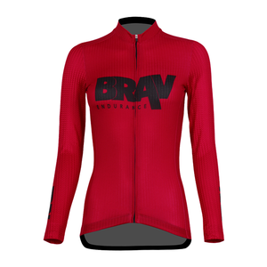 BRAV Long Sleeved Women's Cycle Jersey (Tatsuya Red)