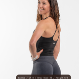 Seamless Strappy Vest - Onyx