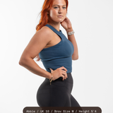 Seamless Sculpt Racer Tank - Deep Ocean