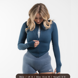 Seamless Sculpt Zip Jacket - Deep Ocean
