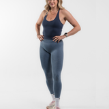 Seamless Strappy Vest - Deep Ocean