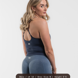 Seamless Strappy Vest - Deep Ocean