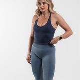 Seamless Strappy Vest - Deep Ocean
