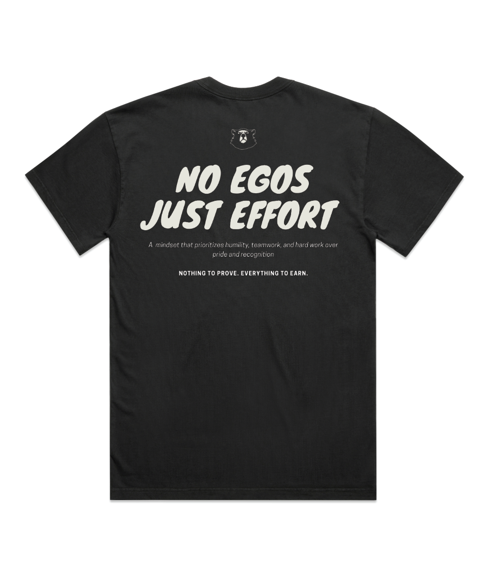 'No Egos, Just Effort' Oversized Tee - BRAV Endurance