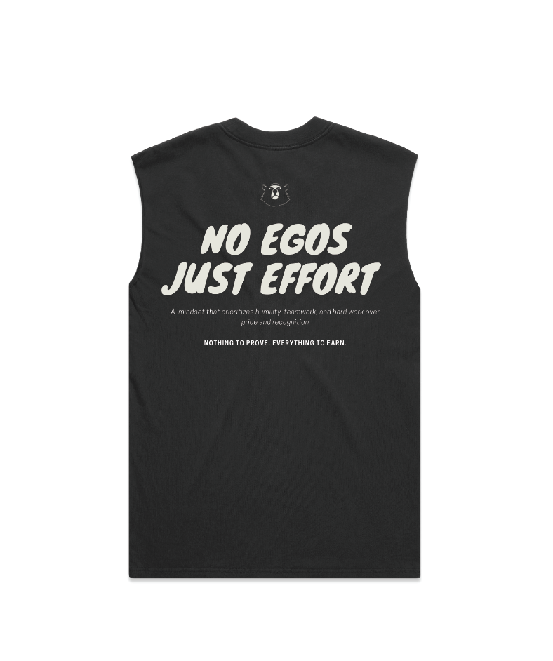 'No Egos, Just Effort' Oversized Tank - BRAV Endurance