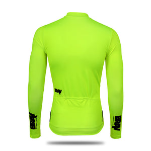 BRAV Long Sleeved Men's Thermal Cycle Jersey (Neon Thunder)