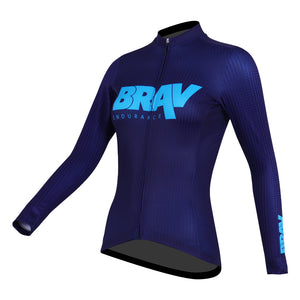 BRAV Long Sleeved Women's Cycle Jersey (Etoirir Blue)